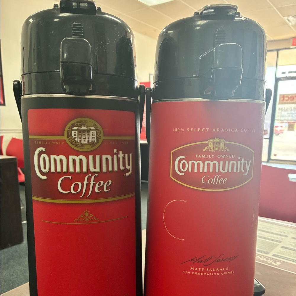 Community Coffee - Black and Red coffee warmer selling pair 50 bucks